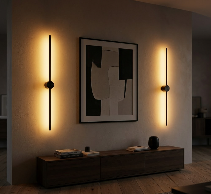 Slim LED Wall Light — Set of 2